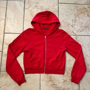 Brandy Melville cropped zip-up sweater